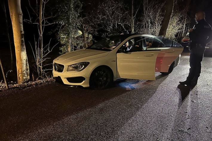 Der Mercedes wurde im Violenried in Kaiseraugst gestoppt