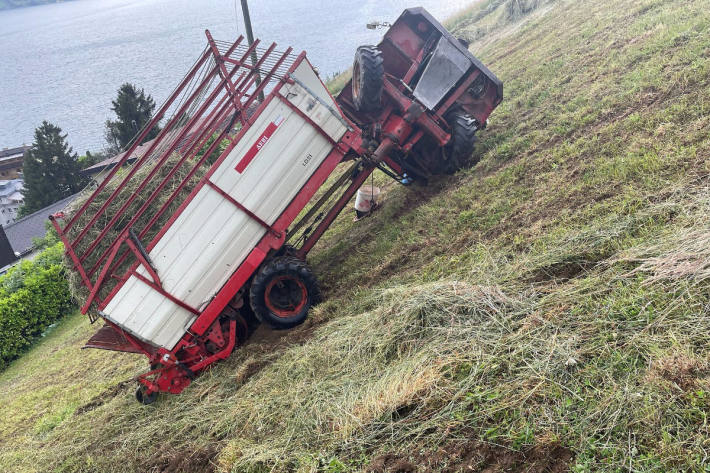 Landwirt verletzt sich beim Heueinbringen