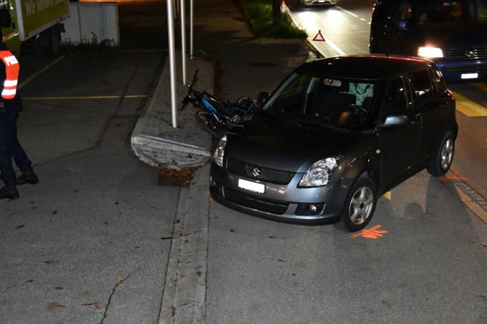 Ein zweiter Unfall gestern in Chur mit einem Radfahrer.