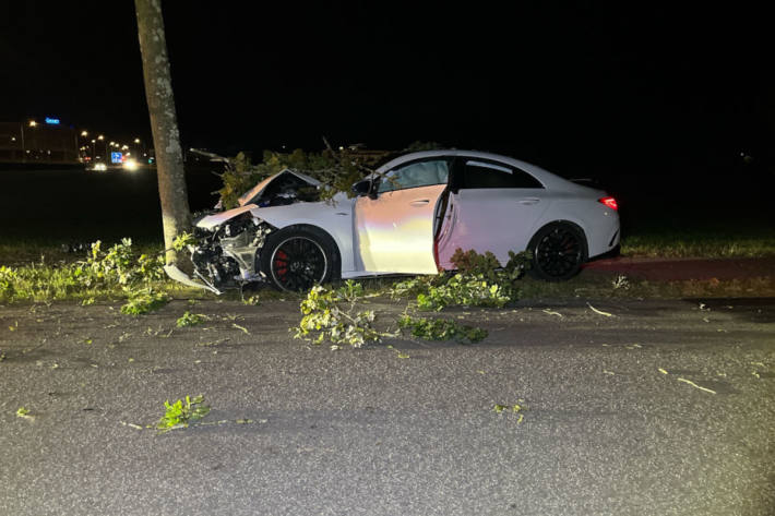 Der Lenker blieb beim Unfall unverletzt.