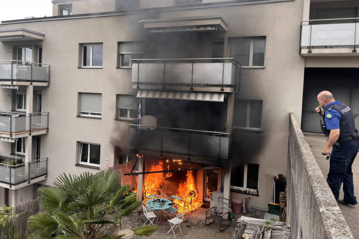 Terrasse in Brand