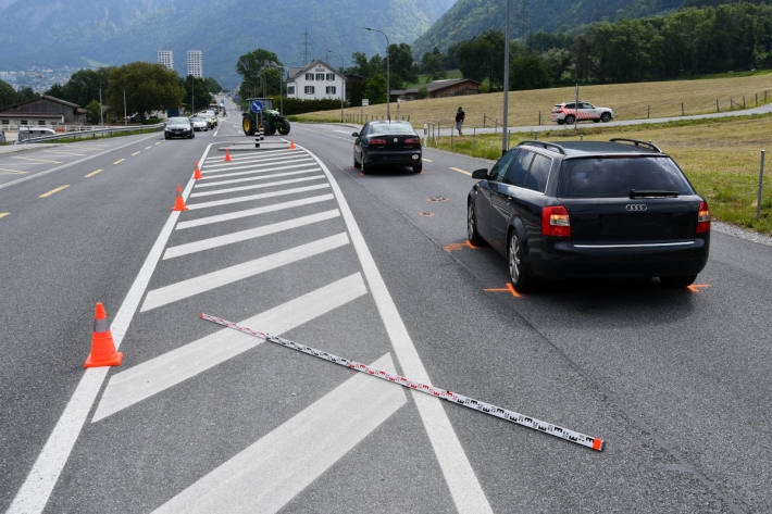 Auffahrunfall mit drei beteiligten Fahrzeugen in Chur