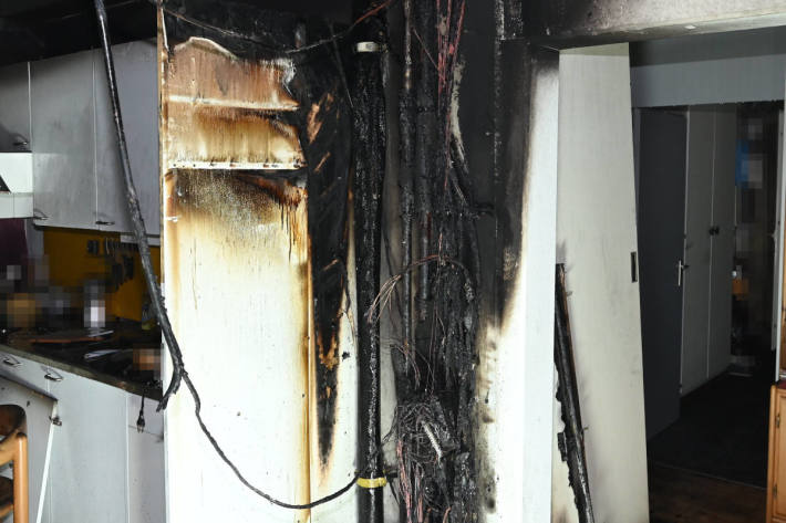 Kühlschrank in Brand geraten