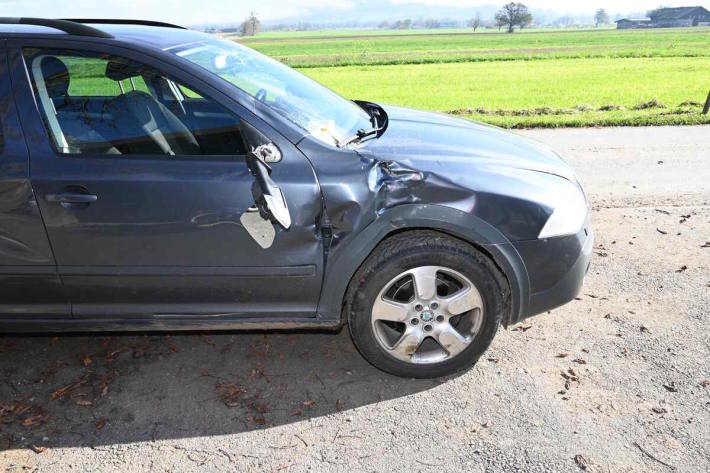 Das Auto wurde beschädigt