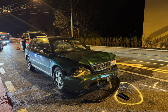 Der Audi des 18-jährigen wurde beim Unfall beschädigt.