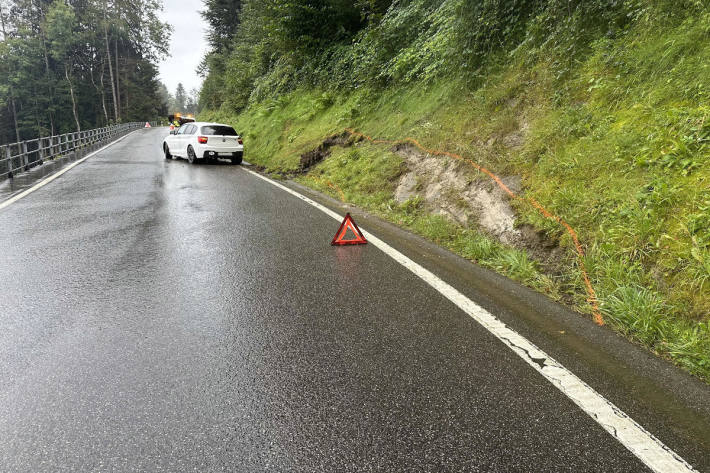 Der Mann blieb beim Selbstunfall unverletzt.