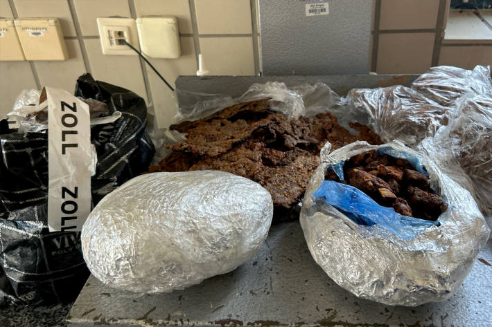 Insgesamt 6 Kilo halbgetrocknetes Rindfleisch wurden beschlagnahmt.