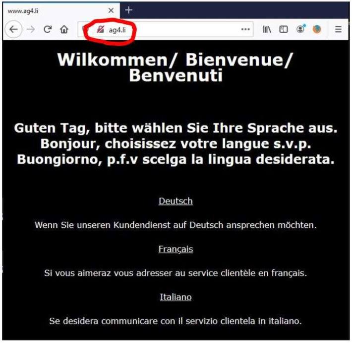 Screenshot Webseite ag4.li