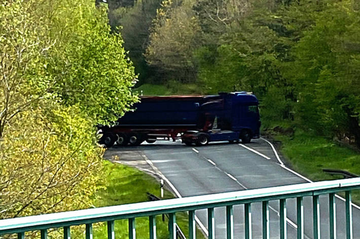 Verbotenes Wenden auf der B70 bei Rheine