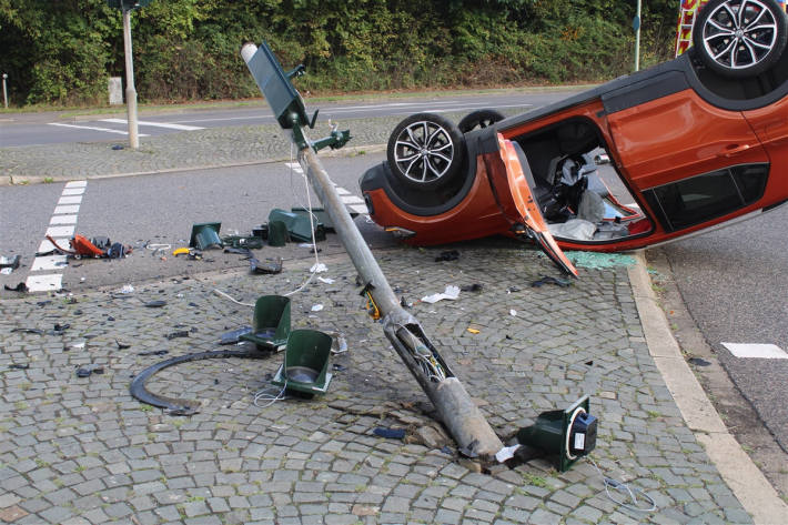 Ampelausfall nach Unfall auf der B56