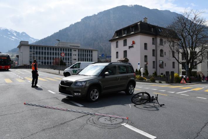 In Chur GR ist heute eine E-Bikerin verunfallt.