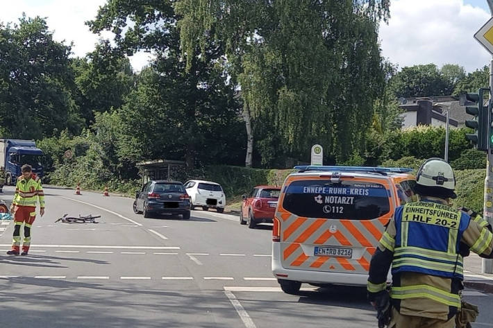 Die Pkw-Fahrerin stand nach dem Unfall unter Schock.