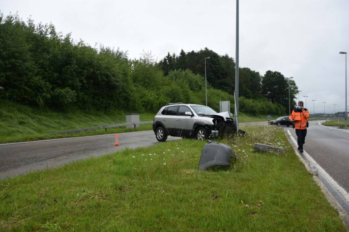 Die junge Autolenkerin verletzte sich beim Unfall gestern in Gossau SG.