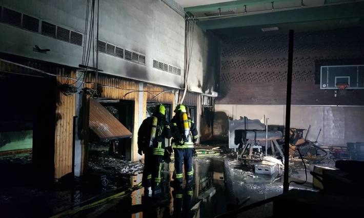In einer Turnhalle in Oberhausen kam es gestern zu einem Brand