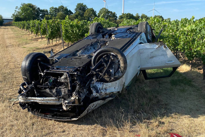 Schutzengel verhindert Schlimmeres bei Unfall auf der A61 bei Frankenthal (Pfalz)