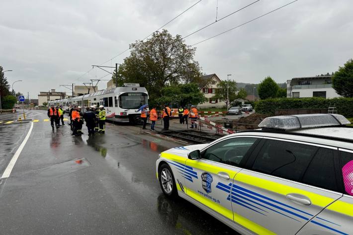 Die Hauptstraße wurde für mehrere Stunden gesperrt 