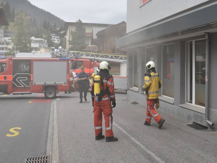 Feuerwehreinsatz in Davos Dorf