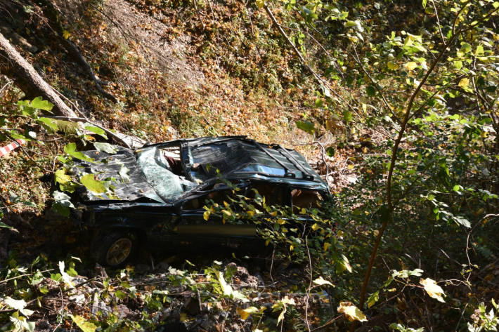 Der Grand Cherokee wurde komplett zerstört