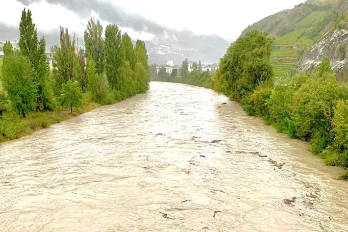 Hochwasser in Sion