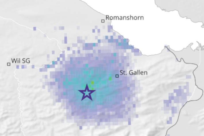 Das Epizentrum des Erdbebens lag in Herisau und war in der Region gut spürbar.