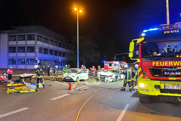 Bergungsarbeiten am Unfallort