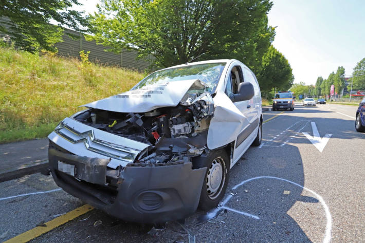 Unfallfahrzeug in St.Gallen