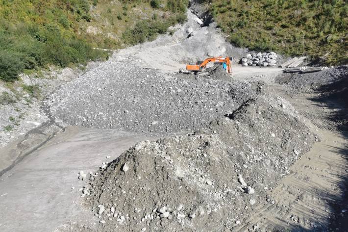 Mehr Material als erwartet: Beim Geschiebesammler Schipfenbach dauern die Arbeiten voraussichtlich bis 11. Oktober 2023