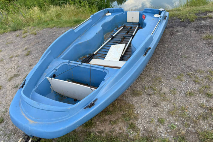 Das herrenloses Boot wurde auf der Lippe nördlich der Hafenstraße in Hamm entdeckt.