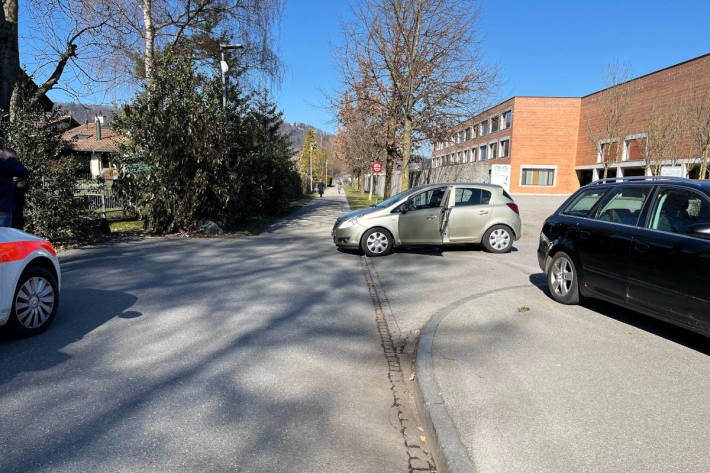 Mit Velo zusammen gestossen in Heerbrugg