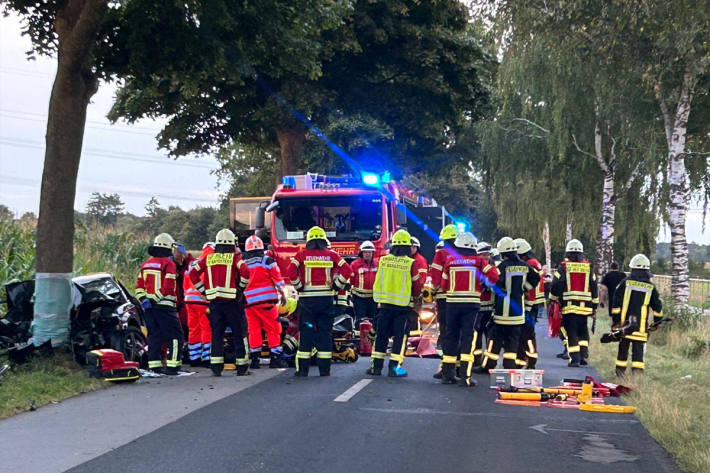 Der Fahrer wurde eingeklemmt und schwer verletzt.