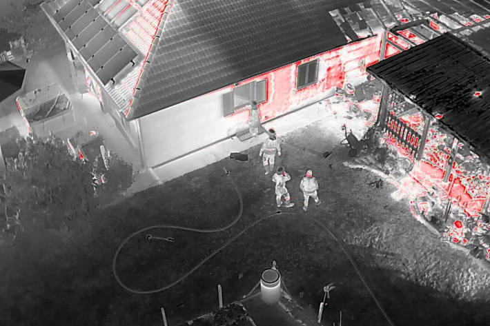 Eine Wärmebildkamera war im Einsatz.