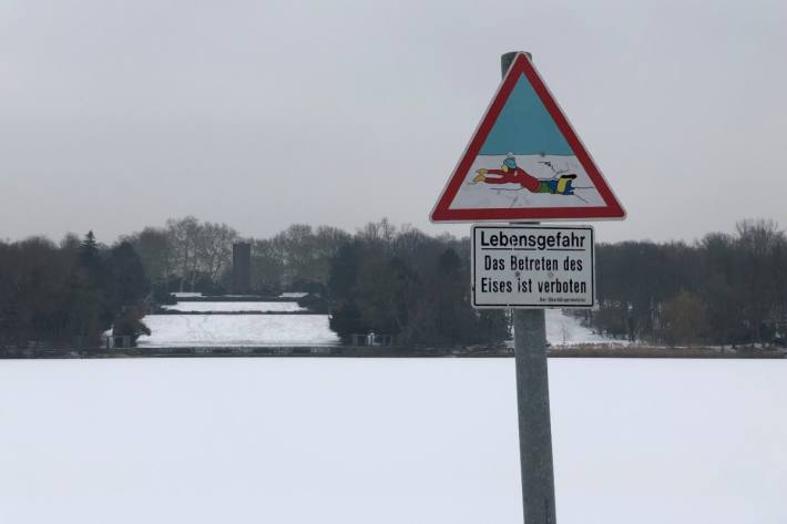 Die Eisflächen in Gelsenkirchen sind nicht begehbar!