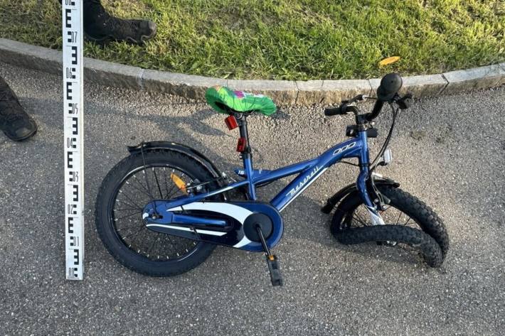 Das beschädigte Fahrrad