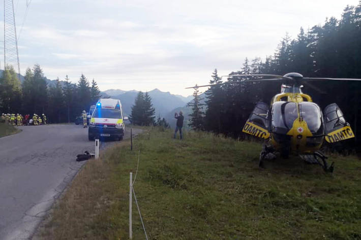 Verkehrsunfall mit Eigenverletzung im Gemeindegebiet Kaunerberg