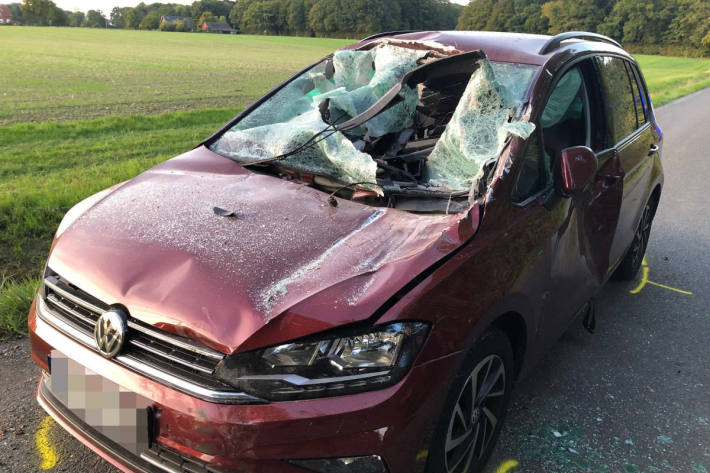 Autoinsassen haben großes Glück