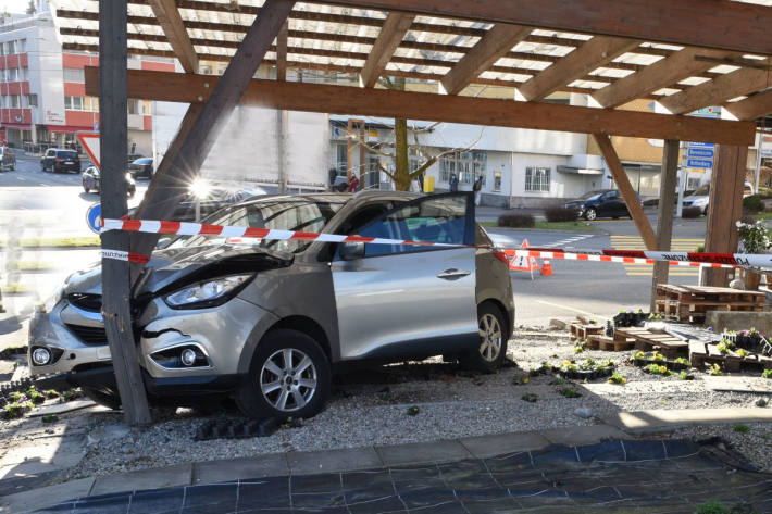 Unfallsituation in Emmenbrücke