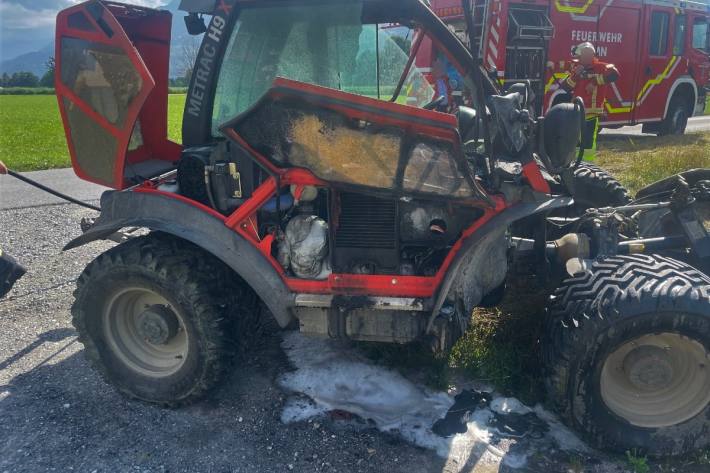 In Schaan brannte gestern ein landwirtschaftliches Fahrzeug.