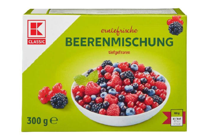 Rückruf dieser K-Classic Beerenmischung wegen möglicher Kontamination mit Hepatitis A.