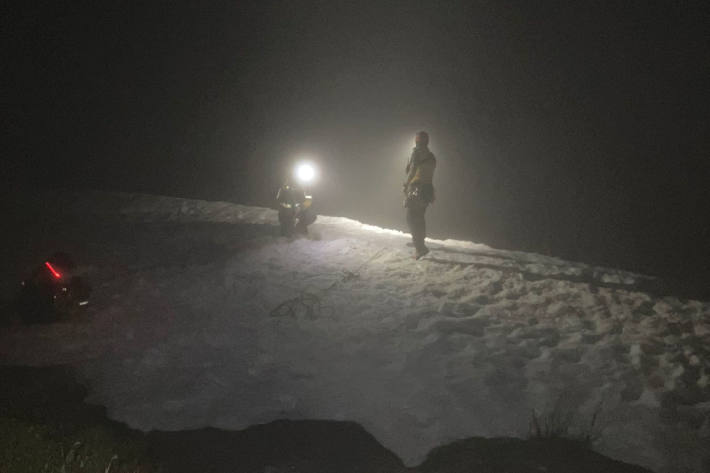 Die Rega beim Einsatz beim Gamidaurspitz