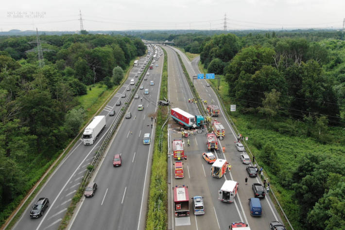 Unfall auf der A2 bei Dortmund