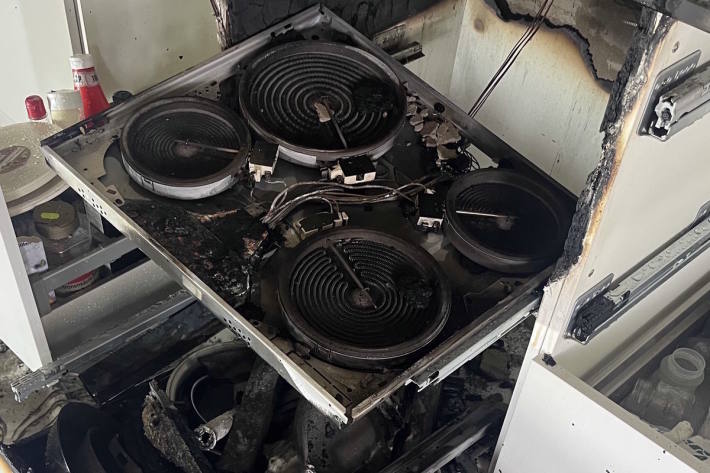 Brandausbruch in einer Küche