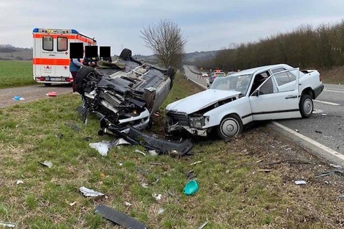 Heute ereignete sich bei Bad Sobernheim ein Unfall mit drei verletzten Personen