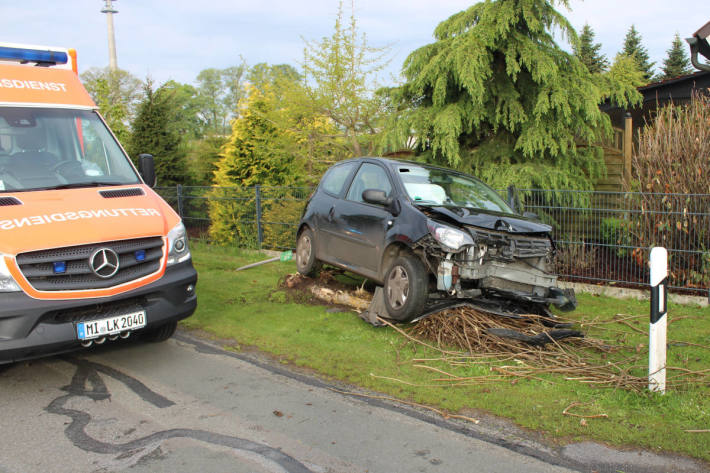 Unfallfahrzeug in Rahden