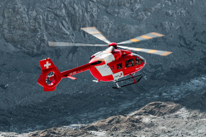 REGA Rettungshelikopter des Typs Airbus H145