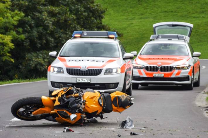 In Mosnang SG kam es gestern zu einem Töffunfall. (Symbolbild)