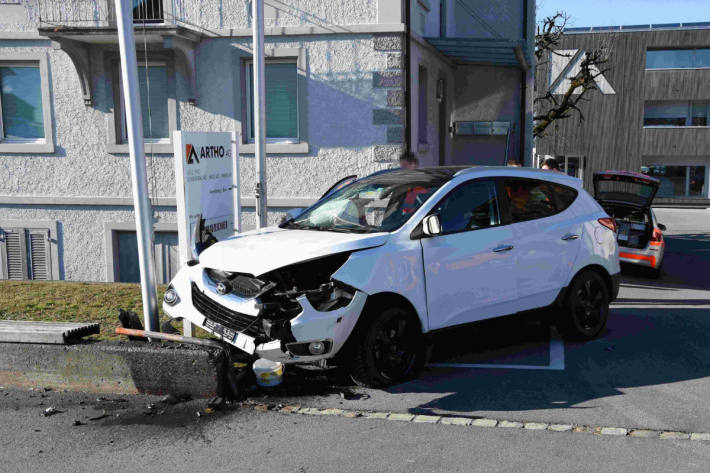 Beide Autoinsassen mussten hospitalisiert werden.