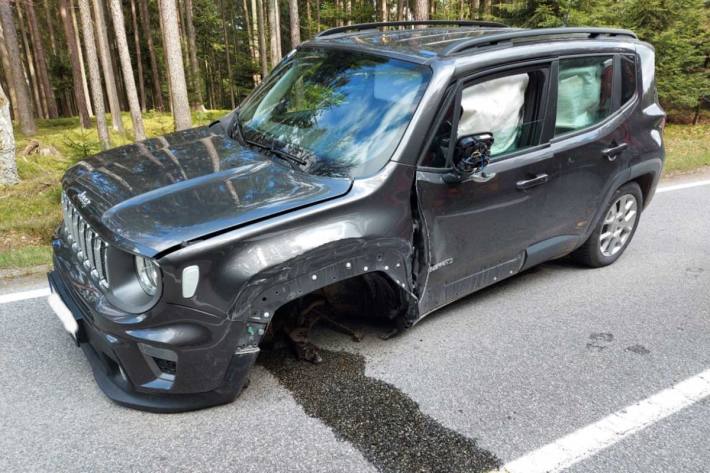 Trotzdem er nur noch 3 Räder hatte, fuhr der Unfalllenker noch ca. 400 Meter weiter