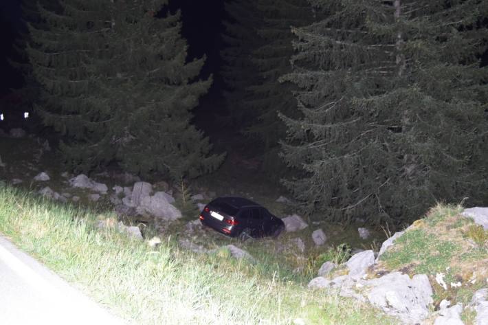 15 Meter unterhalb der Strasse gelandet