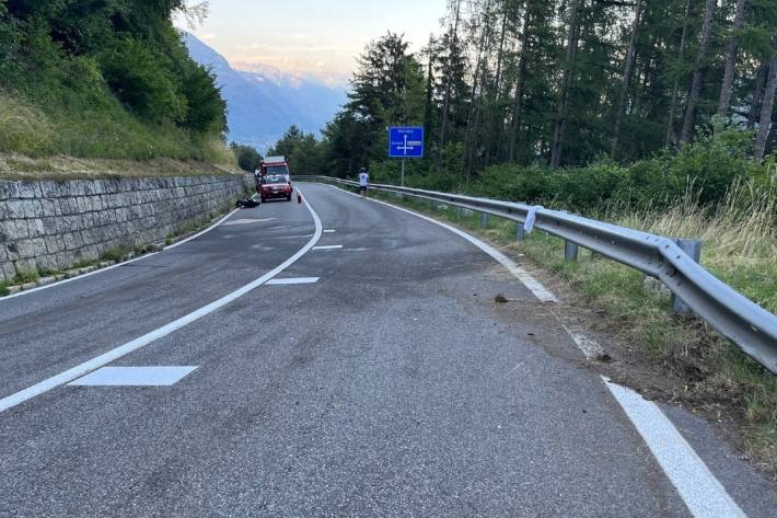 Unfallstelle in Martigny-Combe