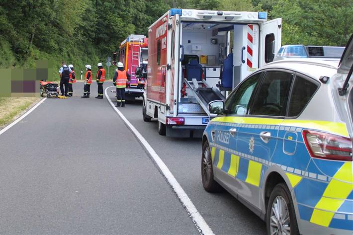 Gestern stürzte ein Motorradfahrer in Nideggen